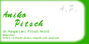 aniko pitsch business card